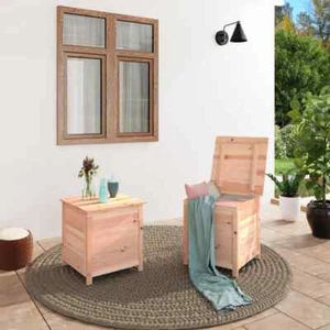 NNEVL Outdoor Cushion Box 50x50x56 cm Solid Wood Fir - Picture 1 of 7