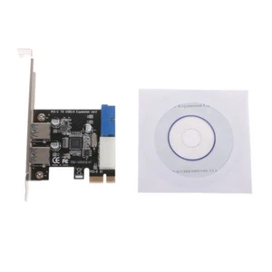 2 Ports PCI Express USB 3.0 Front Panel with 4-Pin & 20 Pin Control Card Adapter - Afbeelding 1 van 8