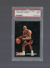Michael Jordan Harold Minor 1994 NBA Hoops Face to Face Card #10 PSA 7 JP