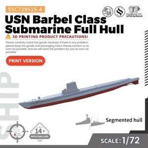 SSMODEL SSC72951S-A 1/72 Military Model Kit USN Barbel Class Submarine Full Hull - Picture 1 of 4