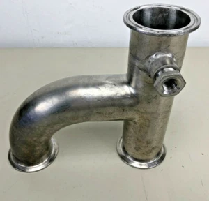 2,0 Zoll Edelstahl Triclamp T-Stück mit 90 Grad Ellenbogen / Molkerei, Brauerei usw. - Bild 1 von 6