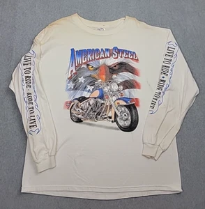 Vintage Harley Davidson Shirt Mens XL Eagle American Steel 2 Sided Biker USA - Picture 1 of 17