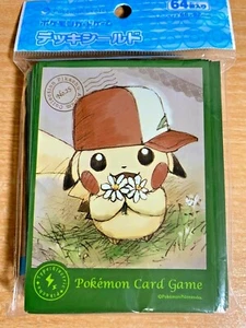 Pokemon Center Japan -Ash's Cap Pikachu Original- Karten Deck Schild 64 Sleeves - Bild 1 von 2