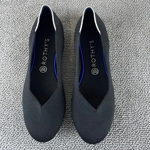 Zapatos planos Rothy's The Flat negros punta redonda para mujer talla 10,5 - Imagen 1 de 8
