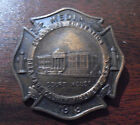 RARE Vintage 1913 Bronze Media Delaware Valley PA Firemen Convention Pinback
