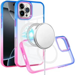 For iPhone 16 PRO MAX Case Magnetic Circle 2 Tone Gradient + Tempered Glass - Picture 1 of 3