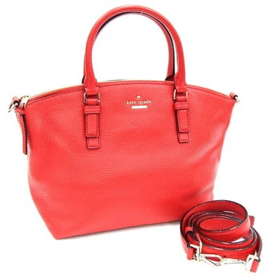 Kate Spade handbag Jackson Street Small PXRU7835 Red leather stripe women's - Image 1 of 4
