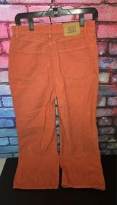 BDG Urban Outfitters High & Wide Corduroy Pants Women’s 29 Orange Wide Leg - Picture 1 of 5