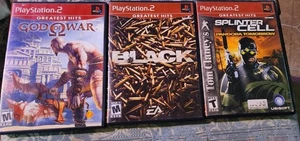 PlayStation 2 Game Lot God Of War Black Splinter Cell PS2 Bundle Greatest Hits - Picture 1 of 7