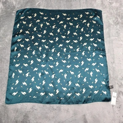 Anthropologie Bufanda Pañuelo Llama Verde 27" Cuadrado Sedoso Boho NUEVO Foto 1 de 4