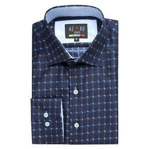 Azaro Uomo Men's Slim Fit Long Sleeve Printed Dress Shirt - CLEARANCE - Picture 1 of 3