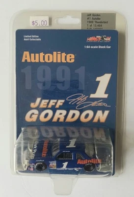 De colección Acción Jeff Gordon #1 Autolite 1989 Thunderbird 1/64 Diecast Stock Car Juguete Foto 1 de 4