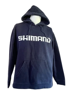 SHIMANO MARINEBLAU KAPUZENSWEATSHIRT HOODIE UNISEX GRÖSSE LARGE  - Bild 1 von 3