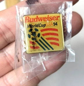 Vintage 1994 World Cup FIFA Soccer Budweiser World Cup USA Lapel Pin Unused - Picture 1 of 4