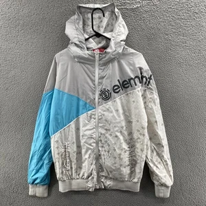 Element Jacket Mens Large Gray Blue Skatebaord Skating Windbreaker Full Zip Y2K - Picture 1 of 13