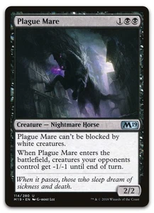Plague Mare #114 (Nuevo) Core Set 2019 M19 Magic Magic Magic Magic The Gathering - Imagen 1 de 2