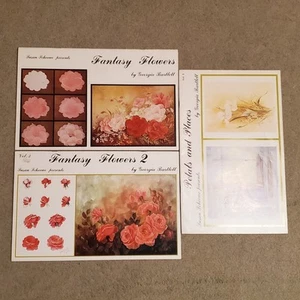 Fantasy Flowers Oil Painting Tutorial booklets Georgia Bartlett Set of 3 - Picture 1 of 4