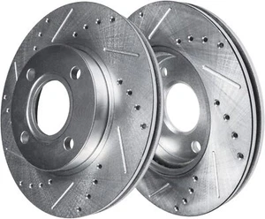 10.04 inch (255mm) Pair Drilled Front Disc Brake Rotors for 2012 - 2015 Scion iQ - Bild 1 von 1