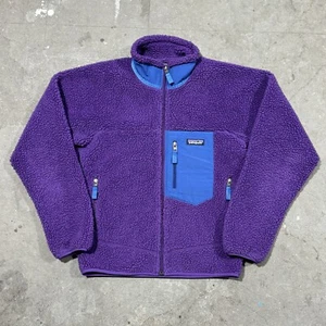 Patagonia Retro X Deep Pile Fleece Jacket Purple Blue Full Zip Men’s Size XS - Picture 1 of 9