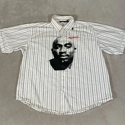 Vintage Y2k Tupac Makaveli Branded Button Down Shirt Hip Hop Baggy Mens Size 2XL - Image 1 of 4