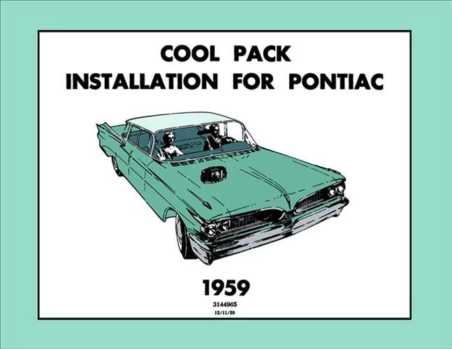 1959 Pontiac Aire Acondicionado Instalación Instrucción Manual Fresco Paquete AC - Imagen 1 de 1