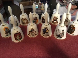 Norman Rockwell Sunday Evening Post Porcelain Collecter Bell Series  - Picture 1 of 12