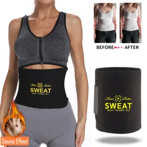 Entrenador de cintura de neopreno para mujer Cinturón para sudar Modelador de cuerpo Sauna Abdomen Envoltura Banda delgada - Imagen 1 de 19
