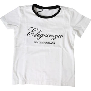 Camiseta DOLCE & GABBANA Niños Blanco Estampado Gráfico Cuello Redondo s. Etiqueta 5 años 240usd - Imagen 1 de 6