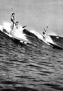 Sufing Poster, Longboards, Classic, Hawaii 1930's - Picture 1 of 1