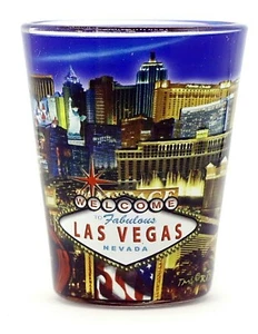 Las Vegas Nevada Blue Strip Shot Glass - Bild 1 von 4