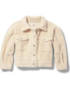 Sugar & Jade Girls' Teen Oversized Button Front Sherpa Jacket Size Large - Picture 1 of 5