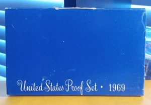 1969 United States Mint Uncirculated Proof Set - 5 Soin Set- 40% Silver Kennedy - Picture 1 of 4