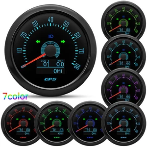 Velocímetro GPS 85MM 0-80 MPH con luz de giro para motocicleta barco coche camión - Imagen 1 de 16