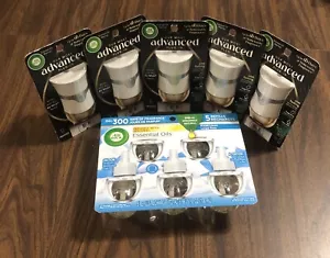 Menge 5 Air Wick Advanced Plug-in Duftölwärmer & 5 Ct frische Leinen Nachfüllpackungen - Bild 1 von 1