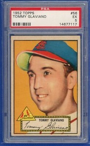 1952 Topps Set-Break # 56 Tommy Glaviano PSA 5 EX