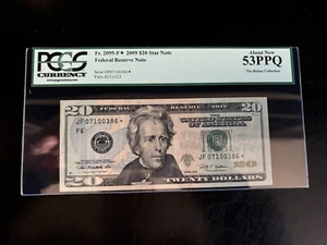 DBR 2009 $20 FRN Atlanta STAR Fr. 2095-F* PCGS 53 PPQ Serial JF07100386* - Picture 1 of 2