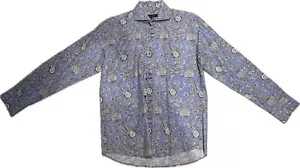 Bogosse Camicia Uomo 4 Blu Floreale - Foto 1 di 4