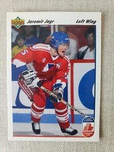 1991-92 NHL Upper Deck Jaromir Jagr #20 Hockey Card * Canada Cup * Penguins - Picture 1 of 2