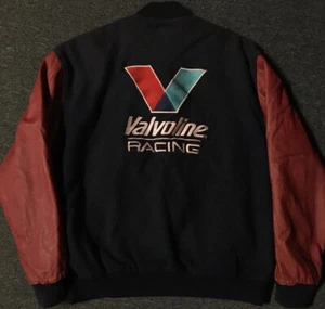 Vtg 90s Mark Martin #6 Valvoline Racing Faded NASCAR Jacket M L Driving Grunge - Picture 1 of 13