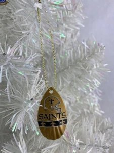 NFL New Orleans Saints Vintage Teardrop Spinner Christmas Tree Ornament - Picture 1 of 3