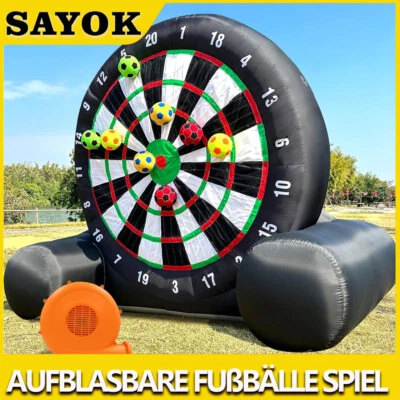 Fußball Dart aufblasbar Soccer Darts Dart Game Fun Game inflatables 8 Fußbällen - Bild 1 von 4
