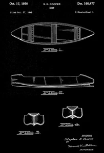 1950 - Boat - S. K. Cooper - Patent Art Poster - Picture 1 of 3