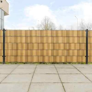 Balcony Screens 5 pcs Light Brown 255x19 cm Poly Rattan vidaXL - Picture 1 of 7