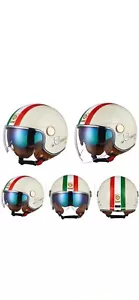 Men Women Vespa Scooter Helmet, Vintage 3/4 Open-Face Motorcycle Half Helmet - Picture 1 of 21