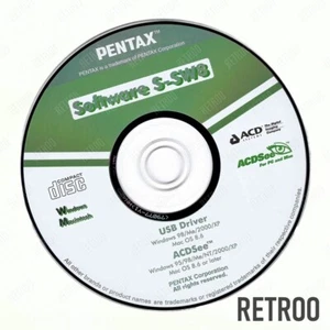Pentax Digital Camera Software CD S-SW8 Windows 98/Me/2000/XP  & Mac OS 8.6 - Picture 1 of 1