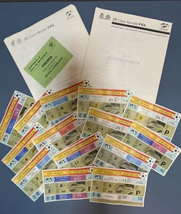 LOT OF 14 TICKETS WORLD CUP 1982 ESPANA 82 +OFFICIAL PRESS RESULTS + PRESS PASS - Picture 1 of 24