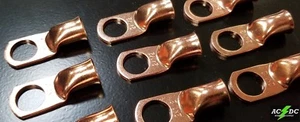 (1) 2 gauge Ring 1/2" Hole Terminal BATTERY Lug Bare Copper Un-insulated AWG - Picture 1 of 3