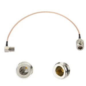 RG316 QMA MALE ANGLE to N Type Female Jack Adapter Cable Coaxial RF Cable 30cm - Picture 1 of 6