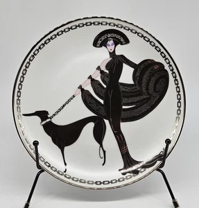 House of Erte Symphony in Black Plate Limited Edition H7780 Franklin Mint 1993 - Bild 1 von 3