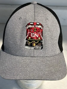 CANADIAN NATIONAL RAILWAY TRUCKER HAT CAP MEMPHIS FLEXFIT MEDIUM LARGE - Picture 1 of 15